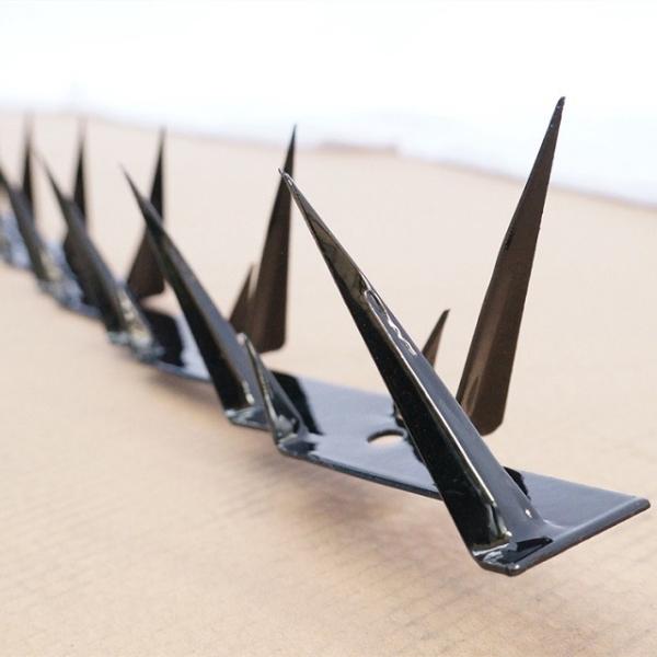 Powder Coating Medium Size Anti Climb Fence Spikes 2mm  Single Razor
