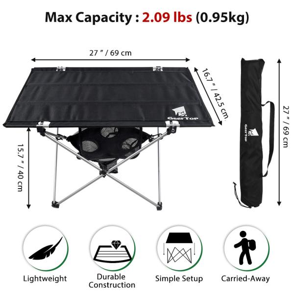 0.85kg 1680D Oxford Folding Camping Picnic Table