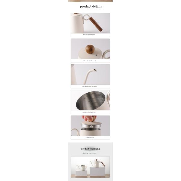 Coffee Making with Stainless Steel Gooseneck Coffee Maker and Long Mouth Drip Spout