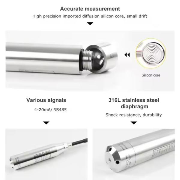 4-20mA Sortie sonde submersible de mesure du niveau de l'eau pour une installation facile et une mesure précise