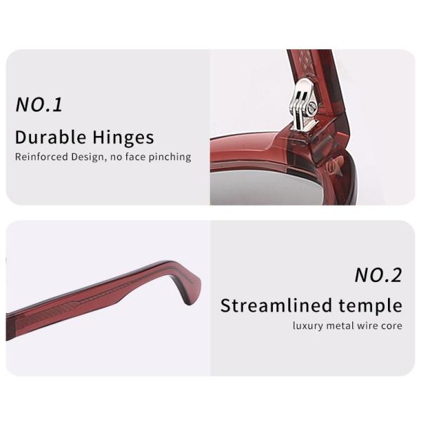 Поляризовыванные солнечные очки ацетата женщин круглые подгоняют слепимость логотипа анти-