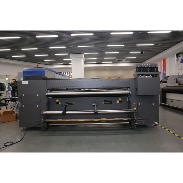 Industrial Digital Large Format Printer HB1806 (6 Heads) 4 Colors 1.8m Hybrid UV Printer Three Row UV Mesh Belt Machine