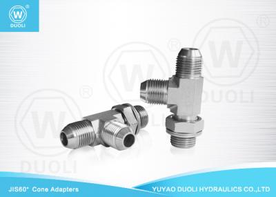 Les garnitures hydrauliques de pièce en t de tuyau de fil masculin de JIS/ferrures évasées ont adapté l'OEM aux besoins du client
