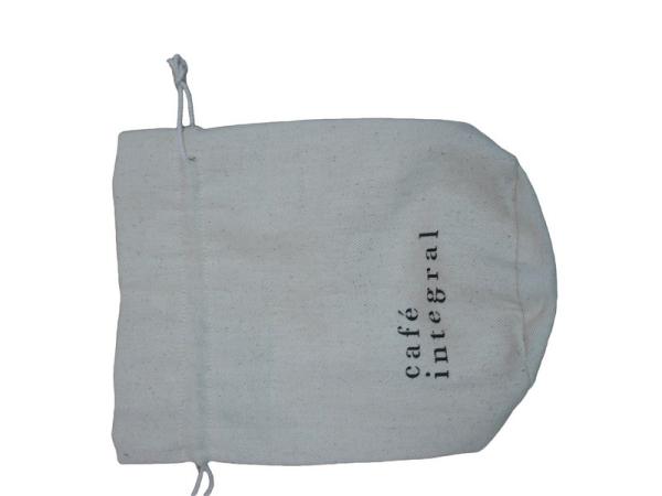 Promotional Café Natural Twill Plain Natural Drawstring Cotton Bag Reusable For Packaging