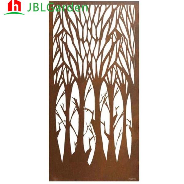 Antirust Decorative Outdoor Black Metal Privacy Screen Room Dividers 900*1800mm