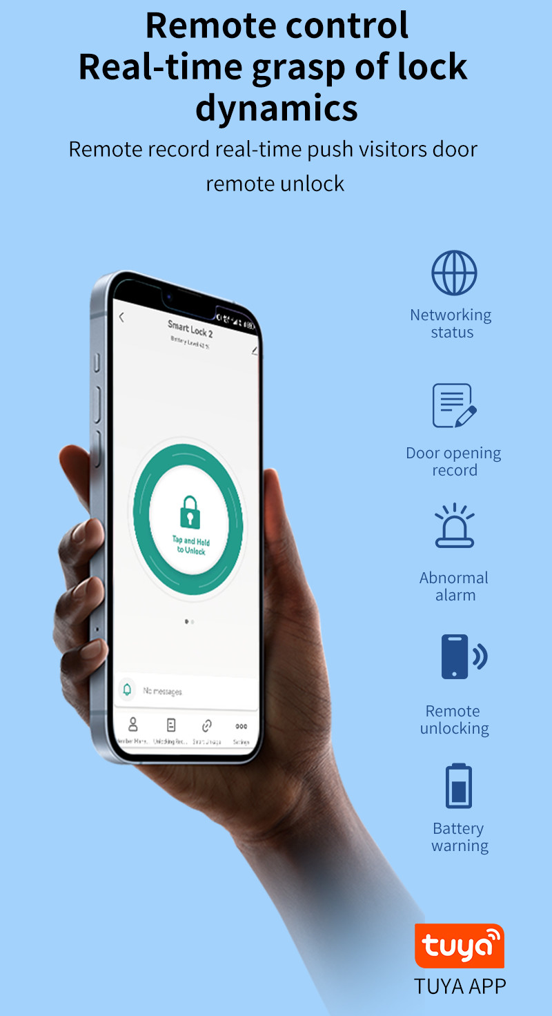 3D распознавание лиц Tuya APP Интерком камера биометрический отпечаток пальцев умные замки для дома