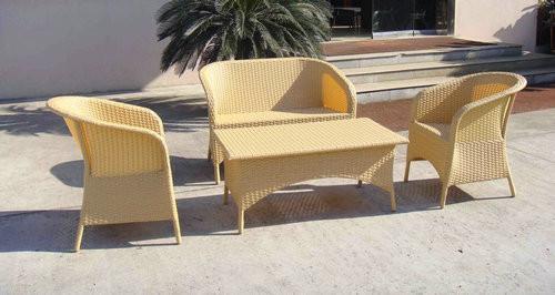 Pastoralism Home Indoor / Outdoor Rattan Sofa For Living Room