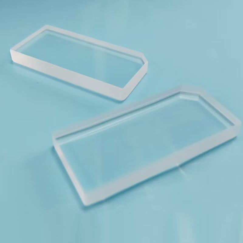 Smooth Surface Fused Quartz Plate Precision Optical Glass Components 46.6×21.66×5mm