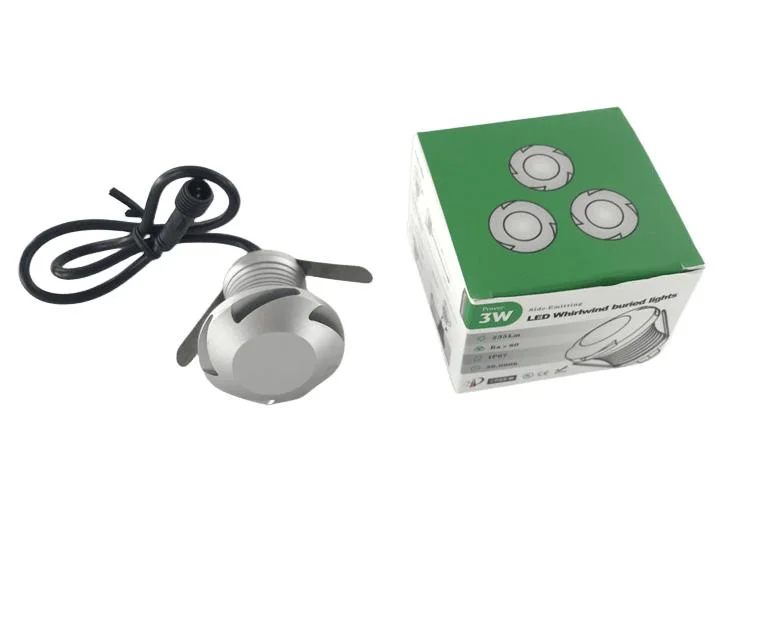 6063 Алюминиевая крыша под землей Светодиодный вихрь Похороненные огни IP67 Наружные садовые ландшафты Похороненные под землей