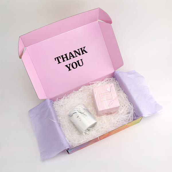 Boîtes d'expédition en rose commerciales petites boîtes de carton ondulées pour les expéditeurs