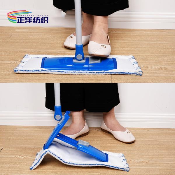 Iron Cleaning Mop Handle 16x48cm Blue White 150cm 600gsm Steam Pocket Mop