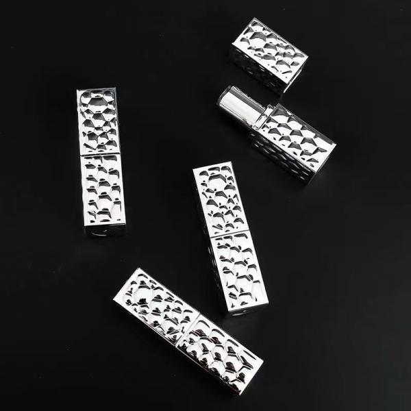 Silver Electroplating 5g Fashionable Lipstick Tube For Cosmetic Package