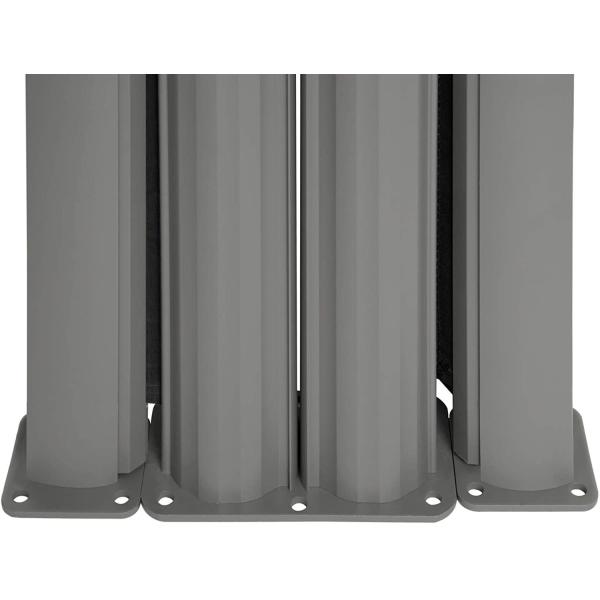 Double Retractable Patio Side Screen Awning with Manual Operation Polyester Material