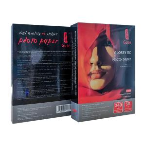 Folhas de papel revestidas da foto do Inkjet de 240gsm 5R resina Scratchproof