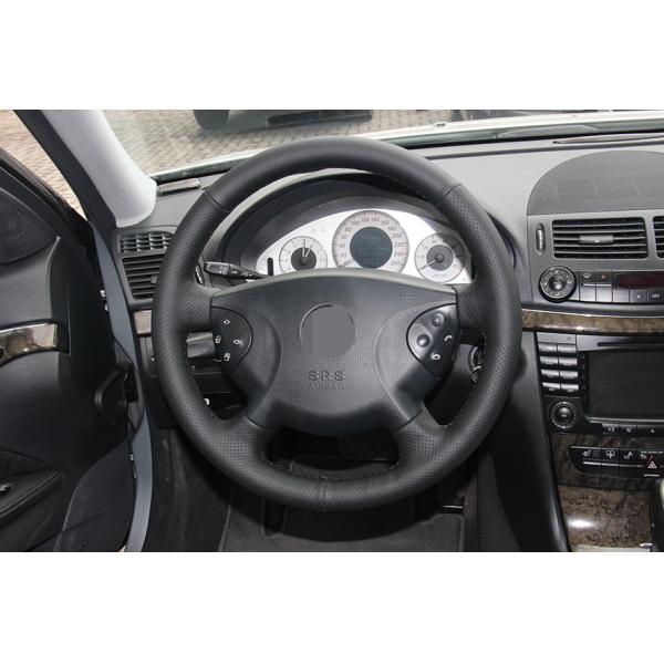 Mercedes Benz W210 E240 E63 E320 E280 Steering Wheel Cover in Black Artificial Leather