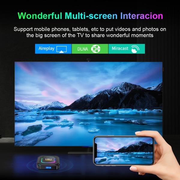 Android 13.0 Internet Smart TV Box RK3528 Wifi 4K HK1 K8 4GB 32GB