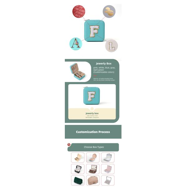 Coffret de voyage pour bijoux en peau de chien