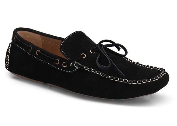 Sapatas masculinas do barco dos mocassins dos preguiçosos da moeda de um centavo da camurça de Brown dos homens da curva para conduzir