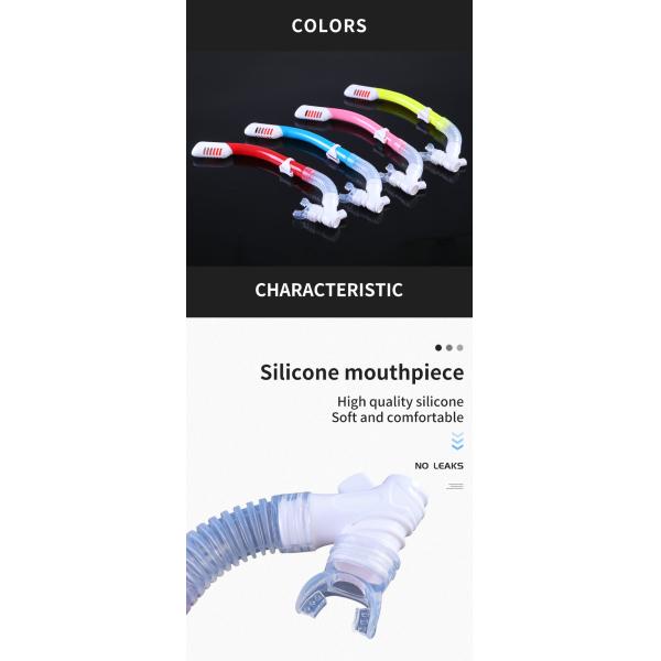 Entraînement au sport rouge plongée sous-marine tube respiratoire en silicone bouton de bouche en PVC pour enfants