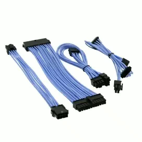 PSU Cable Kit 24pin ATX  8pin PCI-E  8pin To 6+2 To 6+2  6pin PCI-E To 2 * Large 4P Puncture To Small 4P soft silicone cable