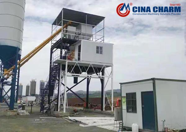 planta de tratamento por lotes concreta misturada pronta concreta molhada estacionária HZS120 da grande capacidade da planta 120m3 do grupo
