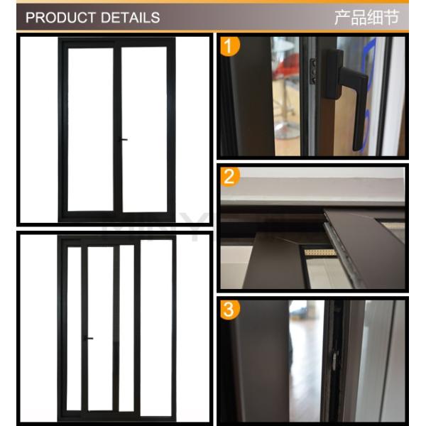 French Design Style Double Glazed Windows Doors in 4 Tracks Sliding Door Commercial System