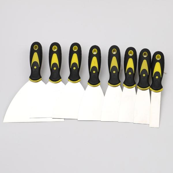 Two-color Handle Putty Knife 1 Inch 2 Inch 3 Inch 4 Inch 5inch 6inch Rubber Handle Putty Knife Stainless Steel Cleaning Blade