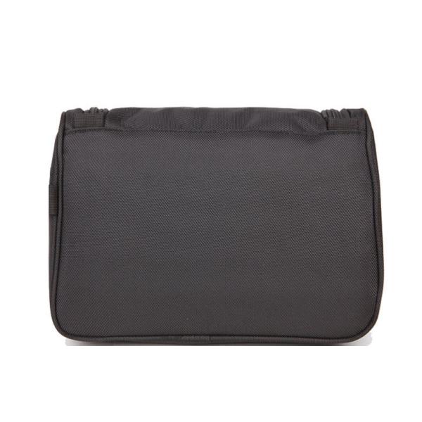 Polyester Surface Travel Organizer Bag Black Inner With Plastic Hook