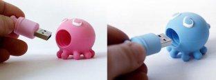 O flash bonito de USB conduz o beijo da movimentação do usb do polvo