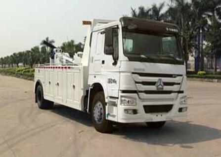Sinotruk HOWO tow truck wrecker ZZ1167N5618W 10 ton with crane lift arms