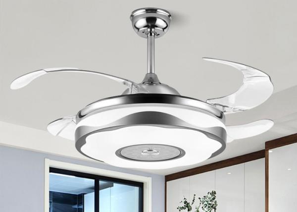 4 Blades Bladeless Remote Control Ceiling Fan Light 48W 72W