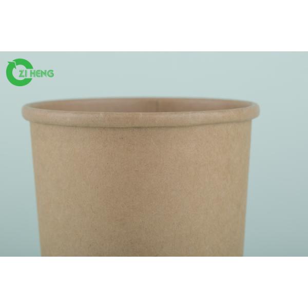 Tazas de papel robustas fuertes de Kraft para la sopa caliente/la comida fría 480ml el 100% reciclable