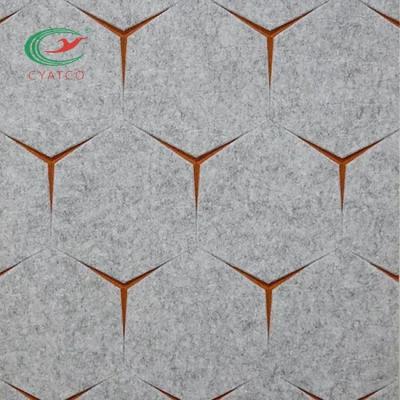 Practical Odorless PET Panels Acoustic , Recycled Felt Screen Room Divider