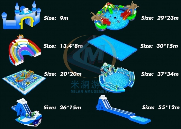 Large Inflatable Water Castle Water Park PVC Inflatable Water Playground