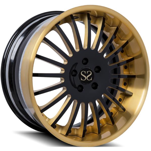 21x9 3PC выковало колеса снабжает ободком сторону красного бочонка черную для Lamborghini Aventador