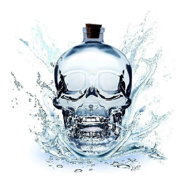 Новейшая промышленная бутылка водки Super Flint Glass Skull 500 мл с герметичной алюминиевой крышкой