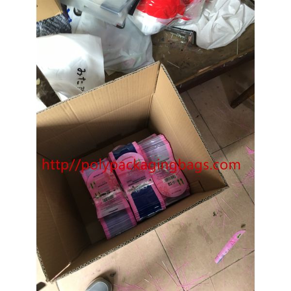 Laminated Plastic Poly Hang Bag For Insole Packaging Moisture Proof