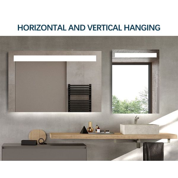 Vanity Dimmable LED Bathroom Mirror , Lighted Wall Mounted Mirrors For Bathrooms