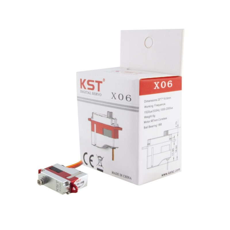 Hot Sales KST X06 1.8kg Torque  HV Micro Digital Metal Gear Glider Servo Motor for High Performance RC Gliders
