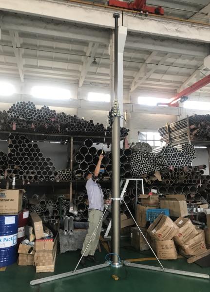 15m tripod stand pneumatic telescopic mast 50kg payloads-NR-3300-15000-50L-2m to 30m mast available