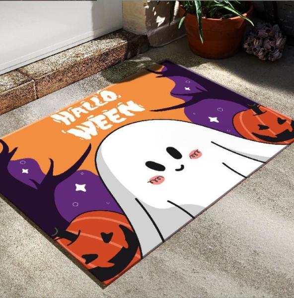 Halloween Day Special Door Floor Carpet Rug Crystal Velvet Rectangle Household Decoration