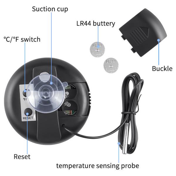 TL8050 Round Max Min Memory Function Temperature Sensor Digital Thermometer With Probe