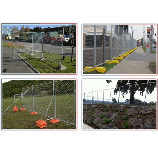 Welded Construction Temporary Chain Link Fence Panels Low Carbon Steel