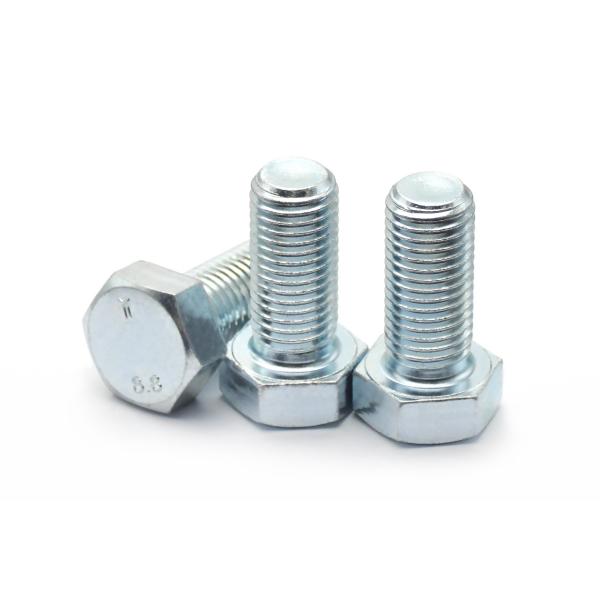DIN933 ISO4017 EN24017 Hexagon Head Bolts Full Thread Carbon Steel / Alloy Steel