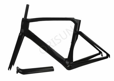 Aerodynamic Racing Carbon Bike Frame Black Color Matt / Golossy Finish
