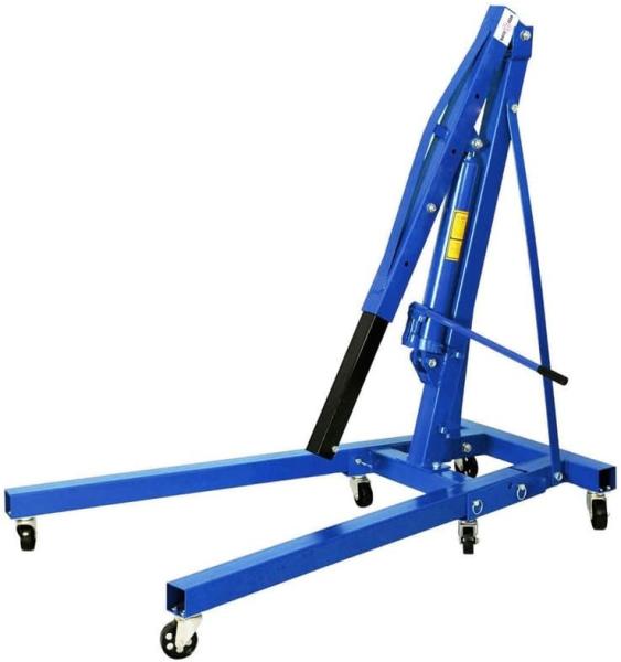 The wheels of the crane have a maximum weight capacity of 1000 lbs ensuring smooth and stable movement of heavy loads