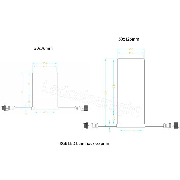 LED Pixel RGB DMX Column Light Stage Events Decorative Lighting for Clubs Bars