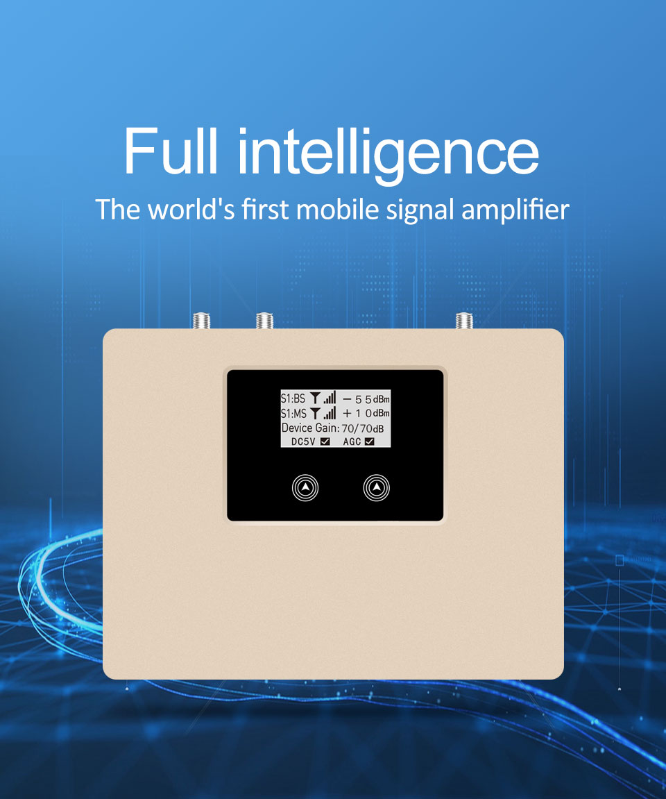 увеличение ракет -носителей 70dB сигнала 1800MHz 2100MHz мобильное с дисплеем LCD