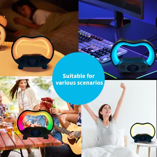 Wireless Charger With Colored Lights And Blue-Tooth Speaker Fast Charger