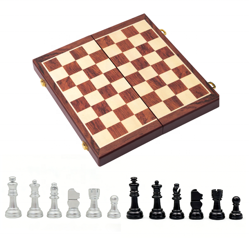 Luxury Aluminum Alloy Metal Chess Set with Foldable Design for Competition and Decor